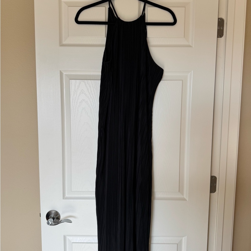 a new day Elegant Black Midi Dress